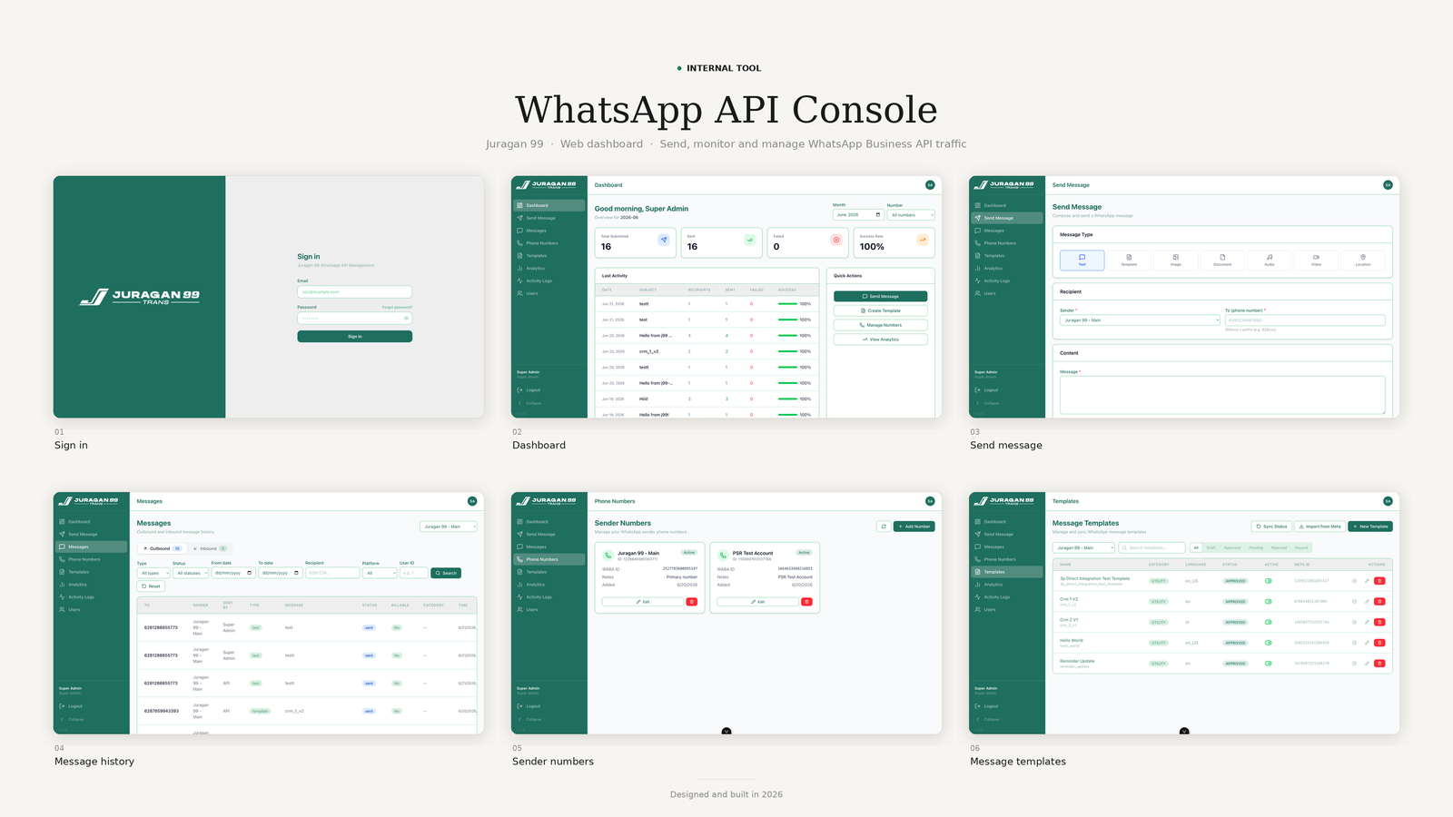 WhatsApp API Console